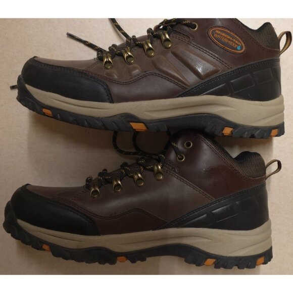 Skechers Skech-Tex Waterproof Brown Leather Lace Up Ankle Work Boots Mens Size 6 - Picture 6 of 16